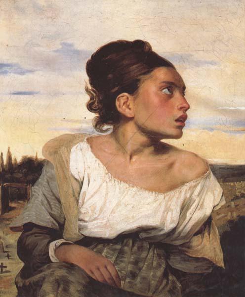 Eugene Delacroix Orphan Girl at the Cemetery (mk45) oil painting picture